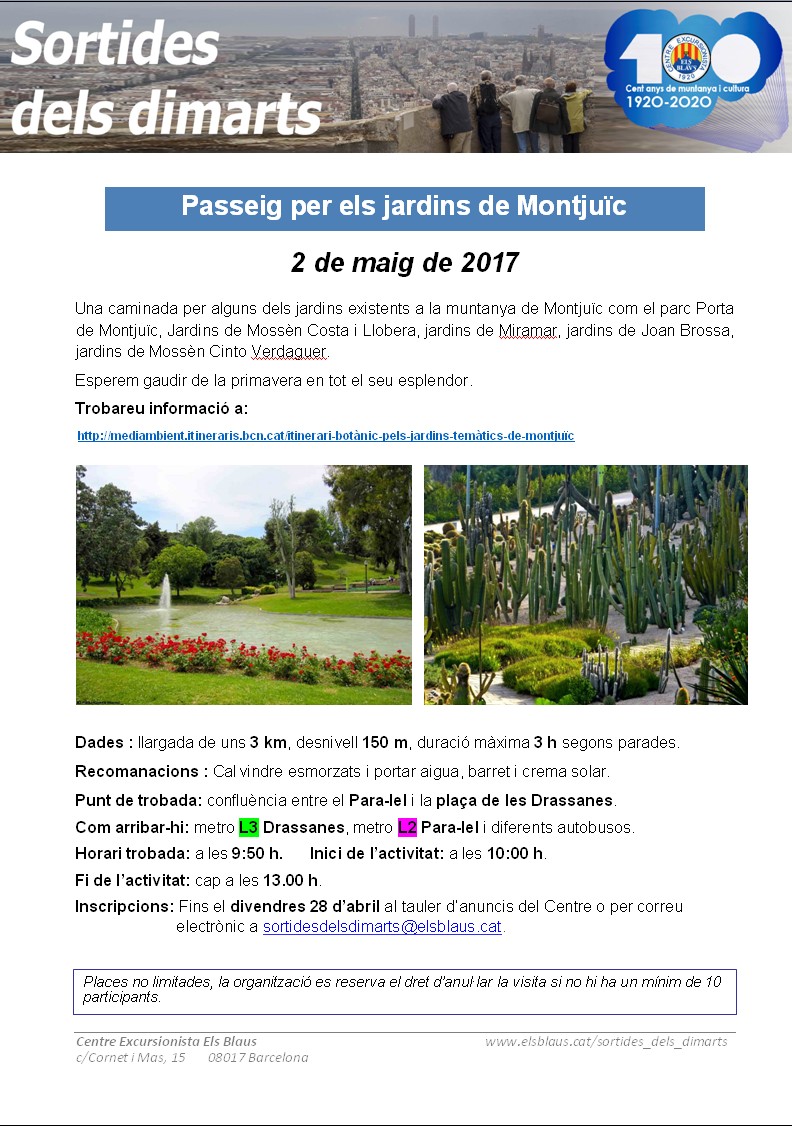 Passeig per els jardins de Montjuïc