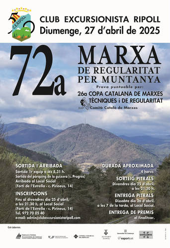 MARXES TÈCNIQUES - 72a Marxa de Regularitat per Muntanya 